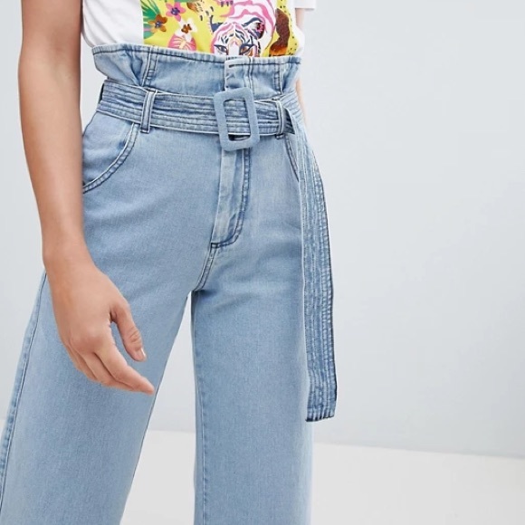 stradivarius paperbag jeans